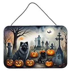 DAC2047DS812 12 x 8 in. Keeshond Spooky Halloween Wall or Door Hanging Prints