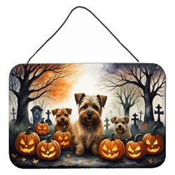 DAC2048DS812 12 x 8 in. Norfolk Terrier Spooky Halloween Wall or Door Hanging Prints