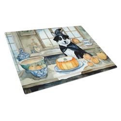 DAC1723LCB 15 x 12 in. Unisex Akita Fall Kitchen Pumpkins Glass Cutting Board - Large