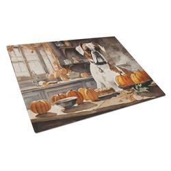 DAC1750LCB 15 x 12 in. Unisex Boxer Fall Kitchen Pumpkins Glass Cutting Board - Large