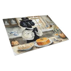 DAC1801LCB 15 x 12 in. Unisex Poodle Fall Kitchen Pumpkins Glass Cutting Board - Large