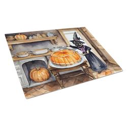 DAC1804LCB 15 x 12 in. Unisex Pug Fall Kitchen Pumpkins Glass Cutting Board - Large