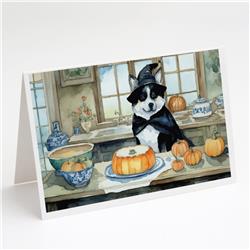 DAC1723GCA7P 5 x 7 in. Akita Fall Kitchen Pumpkins Greeting Cards & Envelopes - Pack of 8