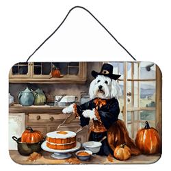DAC1768DS812 12 x 8 in. Unisex Coton De Tulear Fall Kitchen Pumpkins Wall or Door Hanging Prints