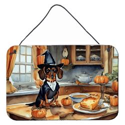 DAC1770DS812 12 x 8 in. Unisex Dachshund Fall Kitchen Pumpkins Wall or Door Hanging Prints