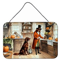 12 x 8 in. Unisex Irish Setter Fall Kitchen Pumpkins Wall or Door Hanging Prints