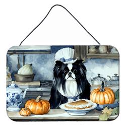 DAC1783DS812 12 x 8 in. Unisex Japanese Chin Fall Kitchen Pumpkins Wall or Door Hanging Prints