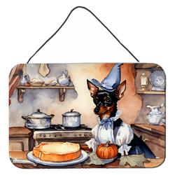 DAC1794DS812 12 x 8 in. Unisex Miniature Pinscher Fall Kitchen Pumpkins Wall or Door Hanging Prints