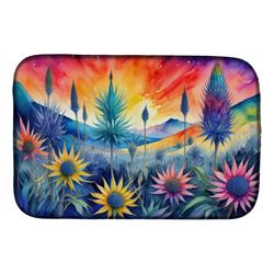 DAC1432DDM 21 x 14 in. Eryngium in Color Dish Drying Mat