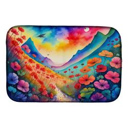 DAC1435DDM 21 x 14 in. Geraniums in Color Dish Drying Mat