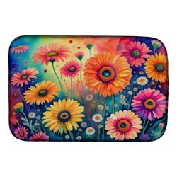 DAC1436DDM 21 x 14 in. Gerbera Daisies in Color Dish Drying Mat