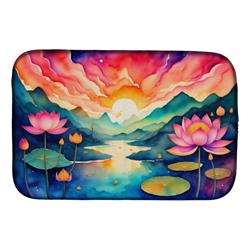 DAC1446DDM 21 x 14 in. Lotus in Color Dish Drying Mat