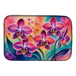 DAC1448DDM 21 x 14 in. Orchids in Color Dish Drying Mat