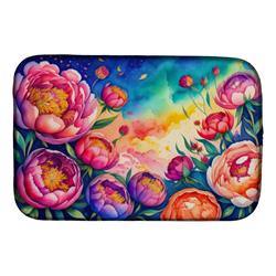 DAC1451DDM 21 x 14 in. Peonies in Color Dish Drying Mat