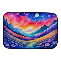 DAC1452DDM 21 x 14 in. Periwinkles in Color Dish Drying Mat