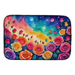 DAC1457DDM 21 x 14 in. Roses in Color Dish Drying Mat