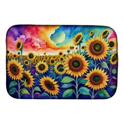 DAC1461DDM 21 x 14 in. Sunflowers in Color Dish Drying Mat
