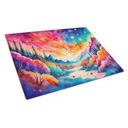 DAC1404LCB 15 x 12 in. Amaranths in Color Glass Cutting Board - Large