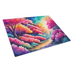 DAC1409LCB 15 x 12 in. Azaleas in Color Glass Cutting Board - Large