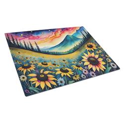 DAC1411LCB 15 x 12 in. Unisex Black-eyed Susans in Color Glass Cutting Board - Large