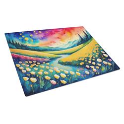 DAC1414LCB 15 x 12 in. Buttercups in Color Glass Cutting Board - Large