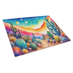 DAC1417LCB 15 x 12 in. Cactus in Color Glass Cutting Board - Large