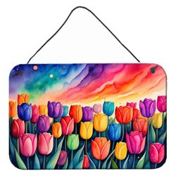 DAC1462DS812 12 x 8 in. Tulips in Color Wall or Door Hanging Prints