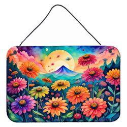 DAC1465DS812 12 x 8 in. Zinnias in Color Wall or Door Hanging Prints