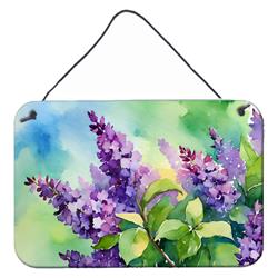 DAC1686DS812 12 x 8 in. Unisex Hampshire Purple Lilac in Watercolor Wall or Door Hanging Prints