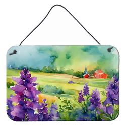 DAC1688DS812 12 x 8 in. Unisex Jersey Violet in Watercolor Wall or Door Hanging Prints