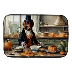 21 x 14 in. Unisex Irish Setter Fall Kitchen Pumpkins Dish Drying Mat
