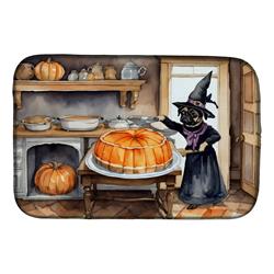 DAC1804DDM 21 x 14 in. Unisex Pug Fall Kitchen Pumpkins Dish Drying Mat