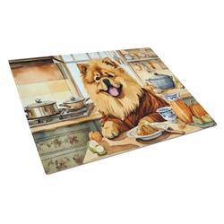 DAC1763LCB 15 x 12 in. Unisex Chow Chow Fall Kitchen Pumpkins Glass Cutting Board - Large