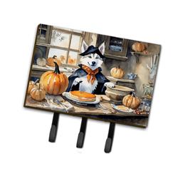 9 x 6 in. Unisex Siberian Husky Fall Kitchen Pumpkins Leash or Key Holder
