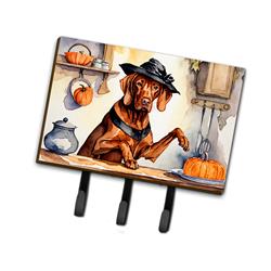 9 x 6 in. Unisex Vizsla Fall Kitchen Pumpkins Leash or Key Holder