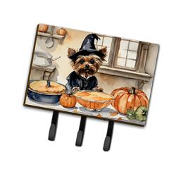 9 x 6 in. Unisex Yorkie Fall Kitchen Pumpkins Leash or Key Holder