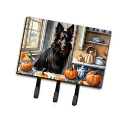 DAC1828TH68 9 x 6 in. Unisex Belgian Sheepdog Fall Kitchen Pumpkins Leash or Key Holder
