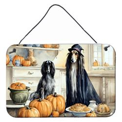 DAC1721DS812 12 x 8 in. Unisex Afghan Hound Fall Kitchen Pumpkins Wall or Door Hanging Prints