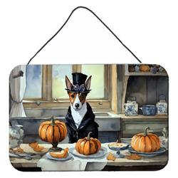 12 x 8 in. Unisex Basenji Fall Kitchen Pumpkins Wall or Door Hanging Prints