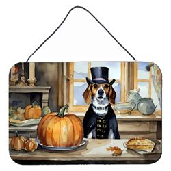 12 x 8 in. Unisex Beagle Fall Kitchen Pumpkins Wall or Door Hanging Prints