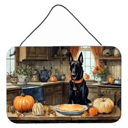 DAC1735DS812 12 x 8 in. Unisex Belgian Malinois Fall Kitchen Pumpkins Wall or Door Hanging Prints
