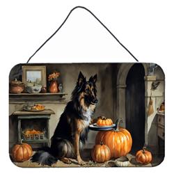 DAC1736DS812 12 x 8 in. Unisex Belgian Tervuren Fall Kitchen Pumpkins Wall or Door Hanging Prints