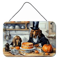 DAC1743DS812 12 x 8 in. Unisex Bloodhound Fall Kitchen Pumpkins Wall or Door Hanging Prints
