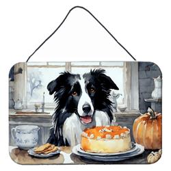 DAC1744DS812 12 x 8 in. Unisex Border Collie Fall Kitchen Pumpkins Wall or Door Hanging Prints