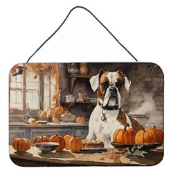 12 x 8 in. Unisex Boxer Fall Kitchen Pumpkins Wall or Door Hanging Prints