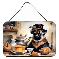 12 x 8 in. Unisex Pug Fall Kitchen Pumpkins Wall or Door Hanging Prints