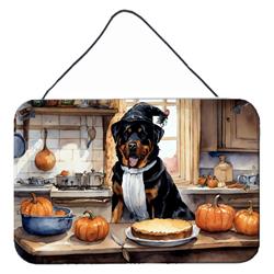 DAC1806DS812 12 x 8 in. Unisex Rottweiler Fall Kitchen Pumpkins Wall or Door Hanging Prints