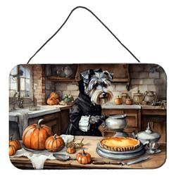 DAC1808DS812 12 x 8 in. Unisex Schnauzer Fall Kitchen Pumpkins Wall or Door Hanging Prints