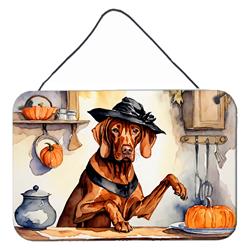 DAC1821DS812 12 x 8 in. Unisex Vizsla Fall Kitchen Pumpkins Wall or Door Hanging Prints