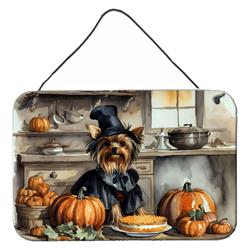 DAC1824DS812 12 x 8 in. Unisex Yorkie Fall Kitchen Pumpkins Wall or Door Hanging Prints